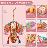 KUTKUT Bird Toys Parakeet Toy Cockatiel Shredding Toys Conure Foraging Sola Toys for Conure Cockatiel Parakeet Lovebird Small to Medium Birds